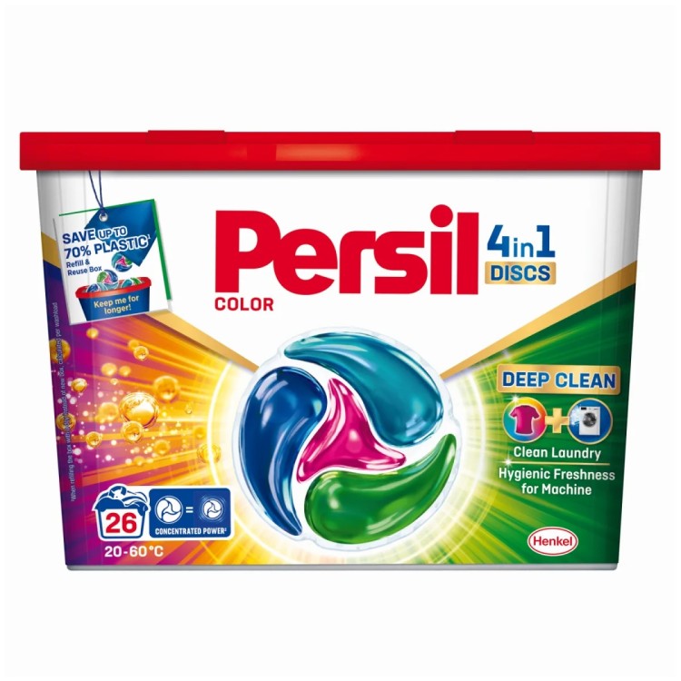 PERSIL POWER COLOR DISCS  skalbimo kapsulės spalvotiems 20 vnt