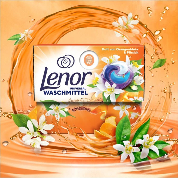 LENOR ORANGE skalbimo kapsulės 10 vnt