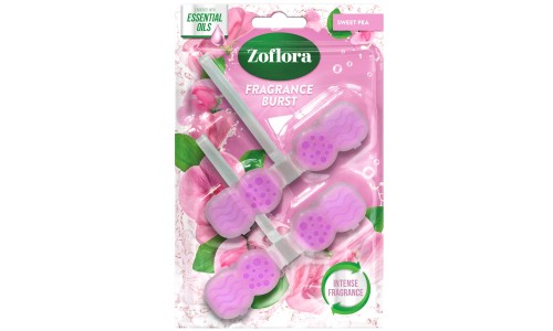 ZOFLORA RIM BLOCK SWEET PEA pakabinami tualeto muiliukai 2 vnt