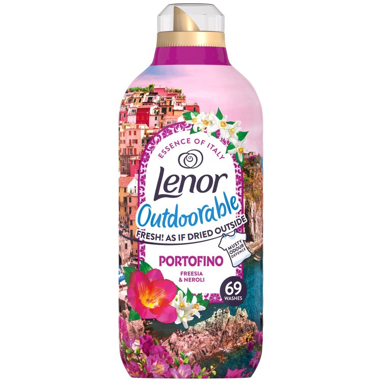 LENOR OUTDOORABLES PORTOFINO koncentruotas audinių minkštiklis 966 ml