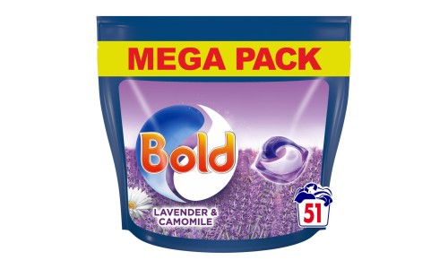 BOLD LAVENDER & CAMOMILE skalbimo kapsulės 51 vnt