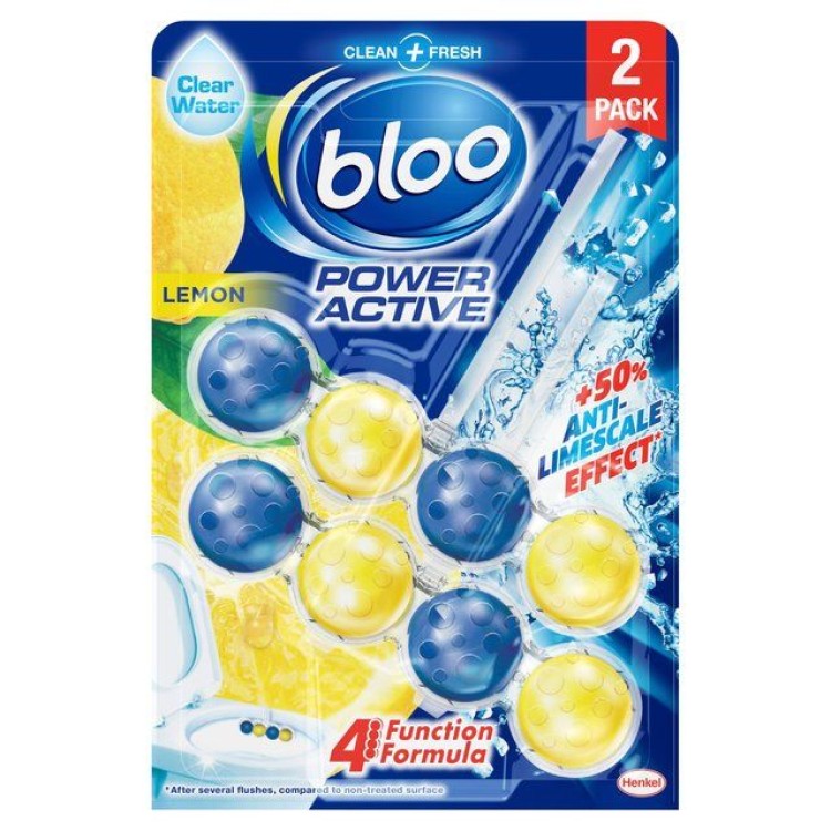 BLOO RIM BLOCK POWER ACTIVE LEMON wc muiliukai 2 vnt