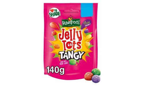 NESTLE ROWNETREE JELLY TOTS TANGY POUCH guminukai 140 g