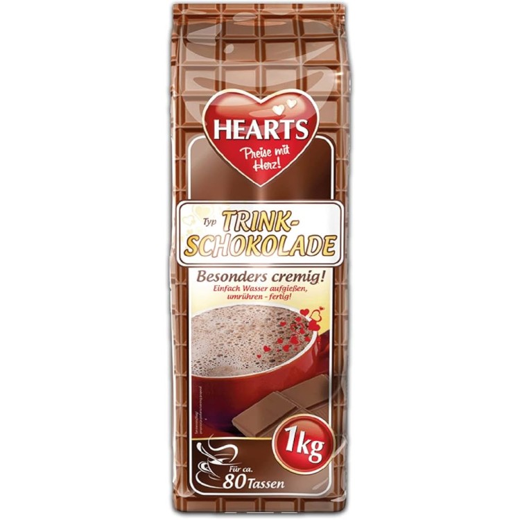 HEARTS TYP TRINK SCHOKOLADE kapučino gėrimas 1 kg