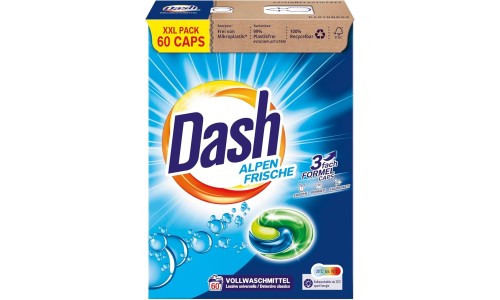 DASH ALPEN FRISCHE skalbimo kapsulės 60 vnt