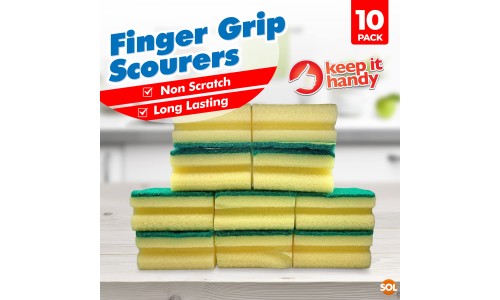 GRIPPER SPONGE SCOURER indų plovimo kempinės 10 vnt
