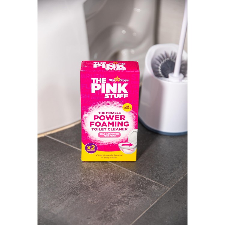 THE PINK STUFF POWER FOAMING tualeto valymo milteliai 3 x 100 g