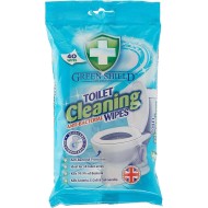 GREEN SHIELD TOILET CLEANING WIPES tualeto valymo antibakterinės servetėlės 40 vnt
