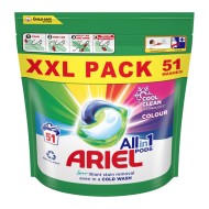 ARIEL 3 in 1 skalbimo kapsulės spalvotiems 51 vnt