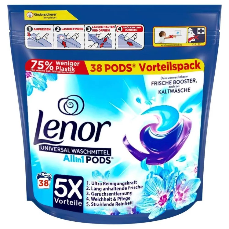 LENOR PODS ALLin1 APRILFRISCH skalbimo kapsulės 38 vnt