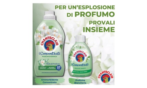 CHANTECLAIR MUSCHIO BIANCO koncentruotas audinių minkštiklis 1,14 l
