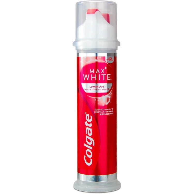COLGATE MAX WHITE LUMINOUS dozuojama dantų pasta 100 ml
