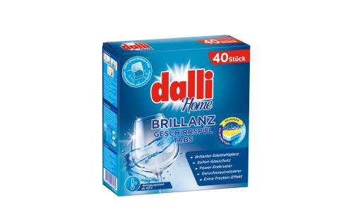 DALLI BRILLANZ indaplovės tabletės 40 vnt