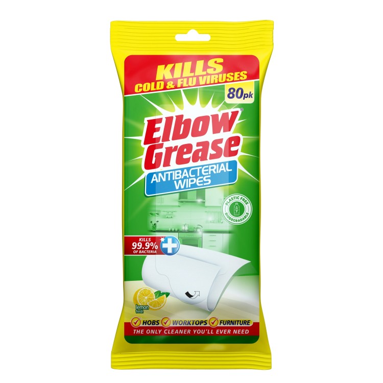 ELBOW GREASE LEMON universalios paviršių valymo servetėlės 80 vnt