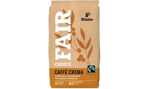 TCHIBO FAIR CHOICE CAFFE CREMA kavos pupelės 1 kg