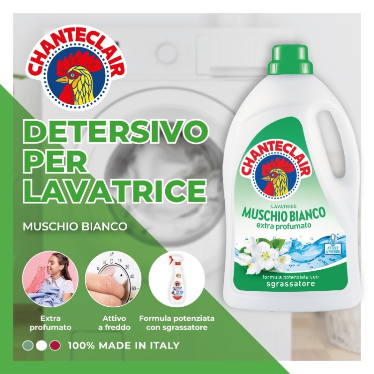 CHANTECLAIR LAVATRICE MUSCHIO BIANCO audinių skalbiklis 1,575 l