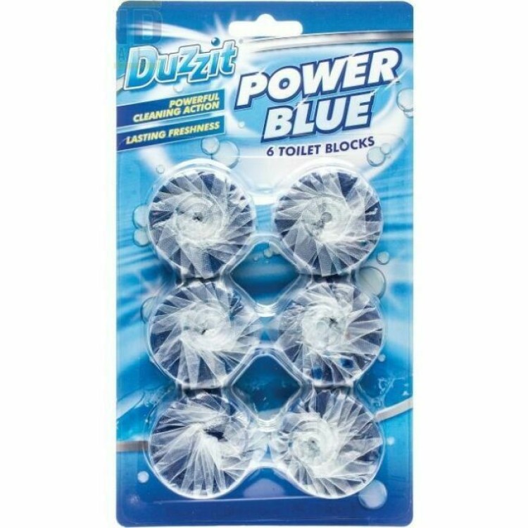 DUZZIT POWER BLECH tualeto bakelio tabletės 6 vnt