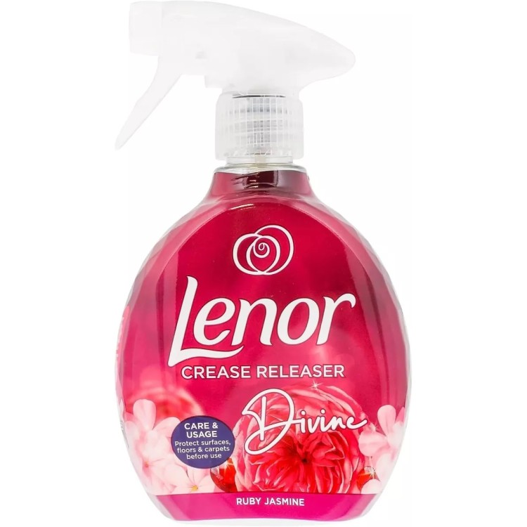 LENOR CREASE RELEASE RUBY JASMIN purškiklis audinių raukšlėms naikinti 500 ml