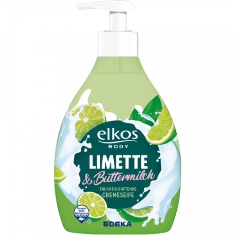 ELKOS SEIFE LIMETTE & BUTTERMILCH skystas muilas 500 ml