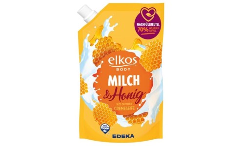 ELKOS skystas muilas su pienu ir medumi 1 l