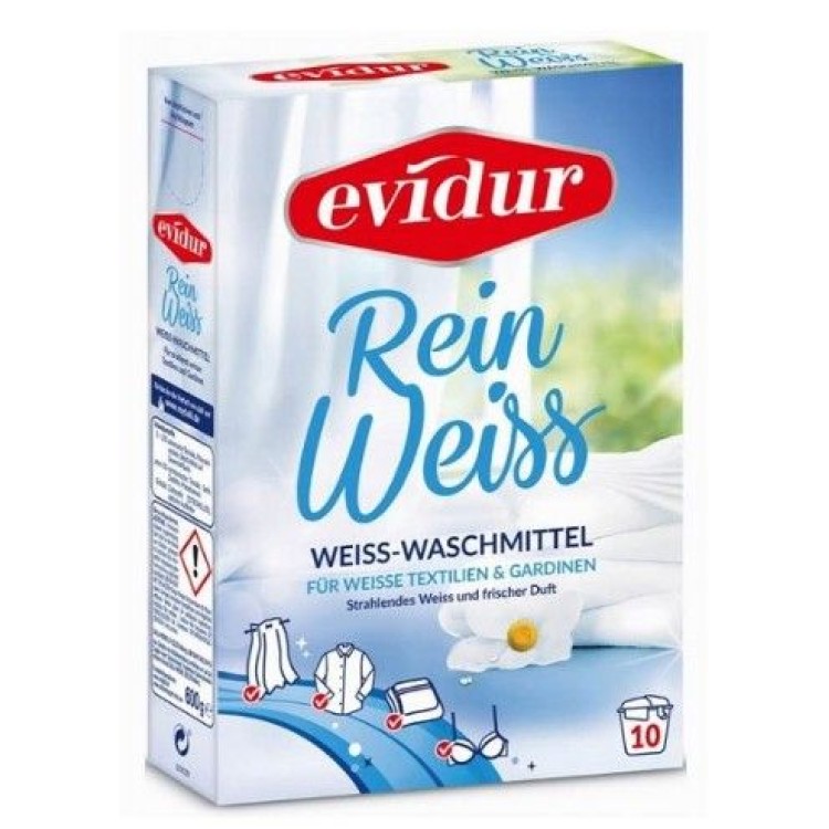 EVIDUR REIN WEISS skalbimo milteliai baltoms užuolaidoms  600 g