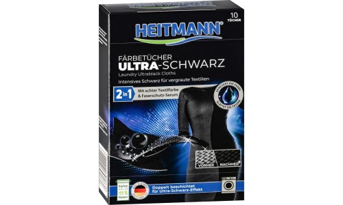 HEITMANN juodos dažomosios skalbinių servetėlės 6 vnt