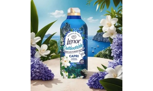 LENOR OUTDOORABLES CAPRI koncentruotas audinių minkštiklis 966 ml