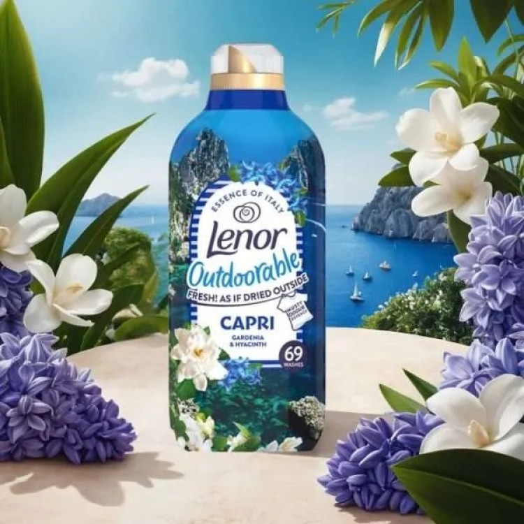 LENOR OUTDOORABLES CAPRI koncentruotas audinių minkštiklis 966 ml