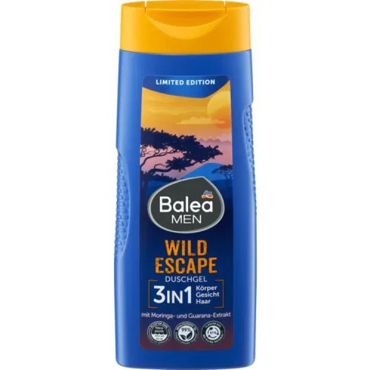 BALEA MEN DUSCHGEL WILD ESCAPE  3in1 vyriškas dušo gelis 300 ml