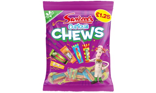 SWIZZ CURIOUS CHEWS susikramtomi saldainiai 134g