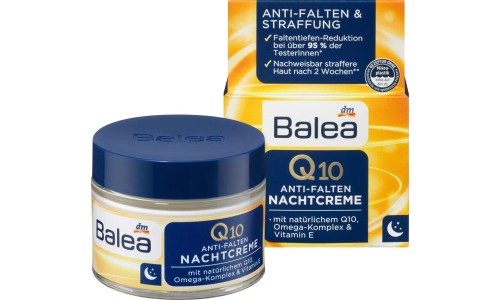 BALEA ANTI FALTEN Q10 naktinis veido kremas nuo raukšlių 50 ml