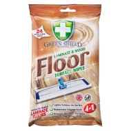 GREEN SHIELD FLOOR LAMINATE-WOOD SURFACE WIPE laminato ir medinių grindų valymo servetėlės 24 vnt