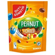 GUT&GUNSTIG PEANUT&CHOCO spalvota dražė 250 g