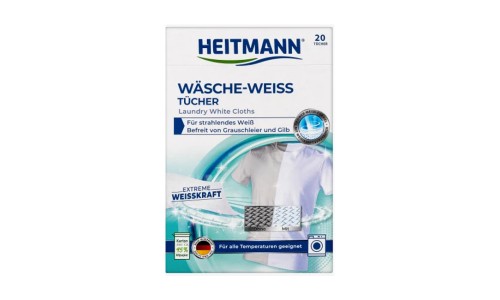 HEITMANN baltos spalvos skalbinių atnaujinimo servetėlės 20 vnt