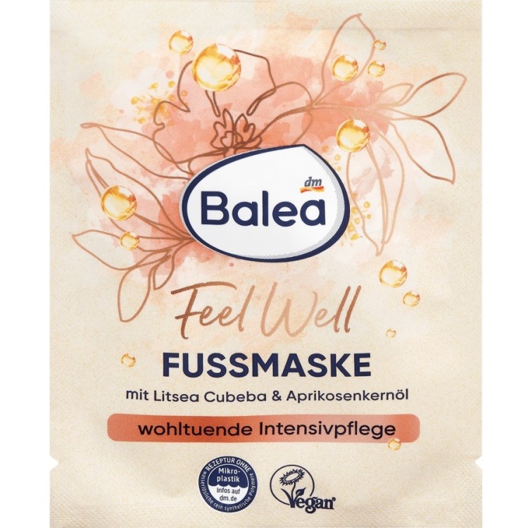 BALEA FEEL WELL FUSSMASKE pėdų kaukė 15 ml BALEA FEEL WELL FUSSMASKE pėdų kaukė 15 ml