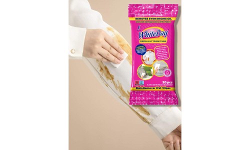 WHITEDAY STAINS WIPES dėmių valymo servetėlės 20 vnt