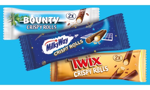 TWIX CRISPY ROLLS šokoladinis batonėlis 22,5 g