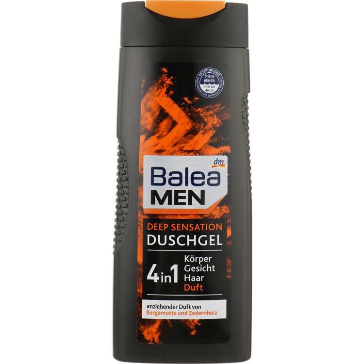 BALEA MEN DUSCHGEL DEEP SENSATION 3in1 vyriškas dušo gelis 300 ml