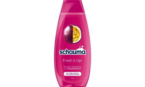 SCHAUMA FRESH IT UP PASSIONSFRUCHT plaukų šampūnas 400 ml