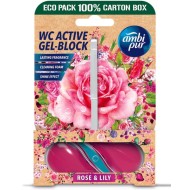 AMBI PUR ACTIVE GEL-BLOCK ROSE & LILY wc muiliukas 45 g