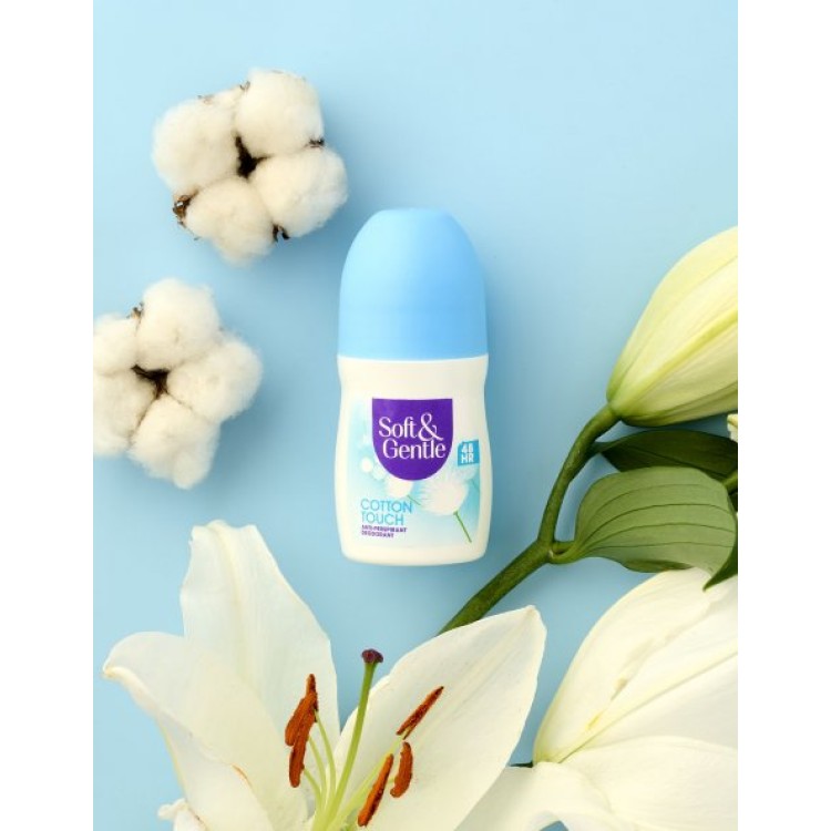 SOFT ROLL ON COTTON rutulinis dezodorantas moterims 50 ml