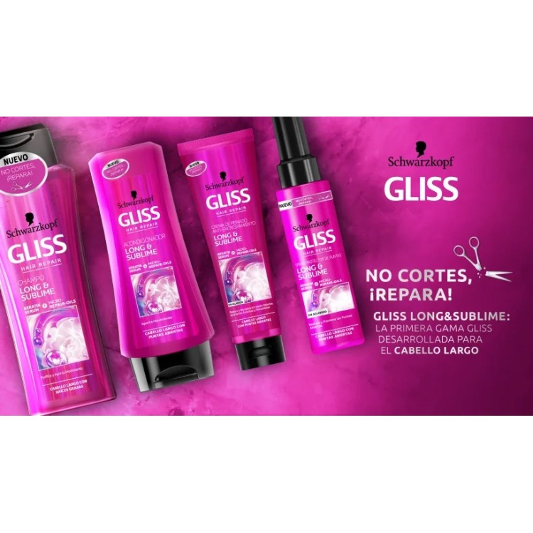 SCHWARZKOPF GLISS  LONG SUBLIME plaukų šampūnas 400ml