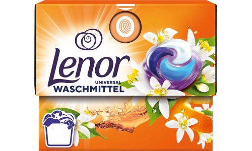 LENOR ORANGE skalbimo kapsulės 10 vnt