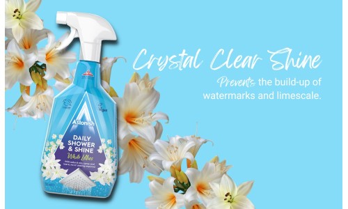 ASTONISH SHOWER SPRAY WHITE LILIES dušo valiklis 750 ml