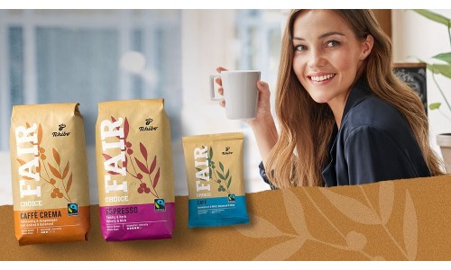 TCHIBO FAIR CHOICE CAFFE CREMA kavos pupelės 1 kg