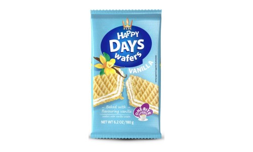 HAPPY DAY VANILLA vaniliniai vafliai 180 g