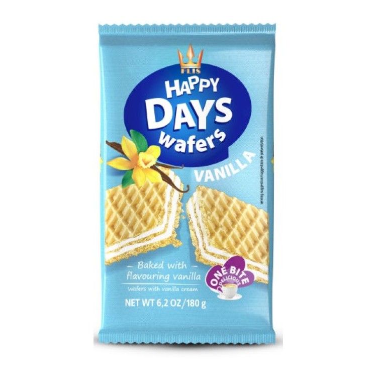 HAPPY DAY VANILLA vaniliniai vafliai 180 g